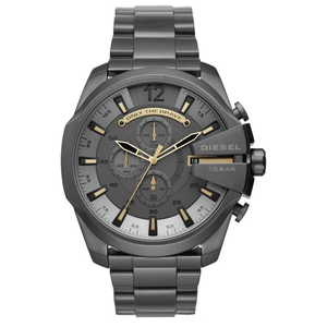  Shop Authentic Diesel Mega Chief Chronograph Grey Dial Grey Steel Strap Watch For Men - DZ4466 - Luxxuri