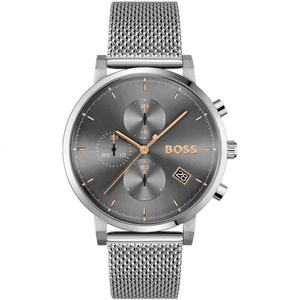  Shop Authentic Hugo Boss Integrity Grey Dial Silver Mesh Bracelet Watch for Men - 1513807 - Luxxuri