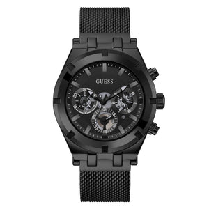  Shop Authentic Guess Continental Chronograph Black Dial Black Mesh Strap Watch For Men - GW0582G3 - Luxxuri