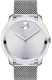  Shop Authentic Movado Bold Silver Dial Silver Mesh Bracelet Watch For Men - 3600260 - Luxxuri