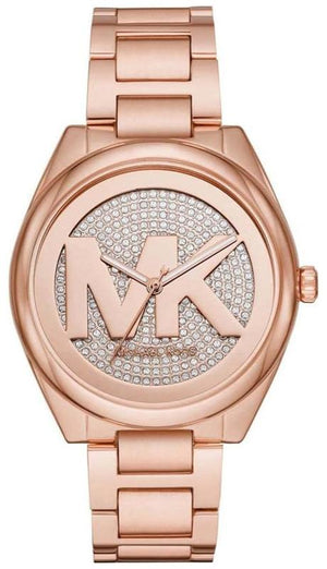  Shop Authentic Michael Kors Janelle Quartz Crystals Rose Gold Dial Rose Gold Steel Strap Watch For Women - MK7312 - Luxxuri