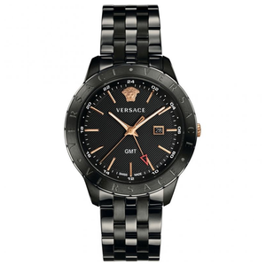  Shop Authentic Versace Univers Quartz Black Dial Black Steel Strap Watch for Men - VEBK00618 - Luxxuri