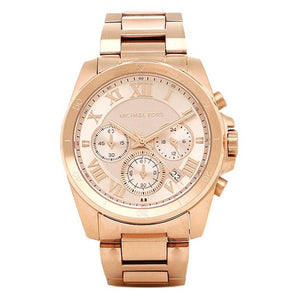  Shop Authentic Michael Kors Brecken Chronograph Quartz Rose Gold Dial Rose Gold Steel Strap Watch For Women - MK6367 - Luxxuri