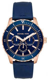  Shop Authentic Michael Kors Cunningham Multifunction Blue Dial Blue Rubber Strap Watch For Men - MK7163 - Luxxuri