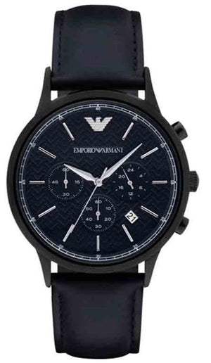  Shop Authentic Emporio Armani Renato Chronograph Quartz Blue Dial Blue Leather Strap Watch For Men - AR2481 - Luxxuri