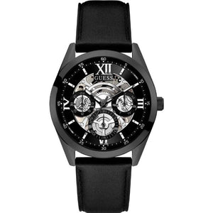  Shop Authentic Guess Analog Quartz Black Dial Black Leather Strap Watch For Men - GW0389G4 - Luxxuri