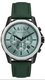  Shop Authentic Armani Exchange Banks Chronograph Green Dial Green Leather Strap Watch For Men - AX1725 - Luxxuri