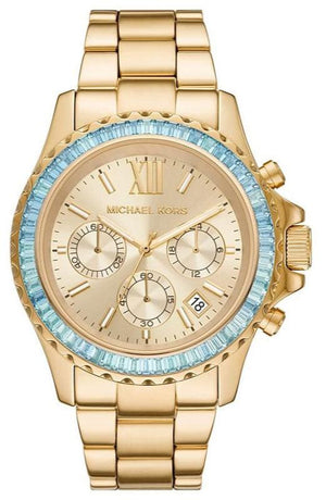  Shop Authentic Michael Kors Everest Chronograph Gold Dial Gold Steel Strap Watch For Women - MK7210 - Luxxuri