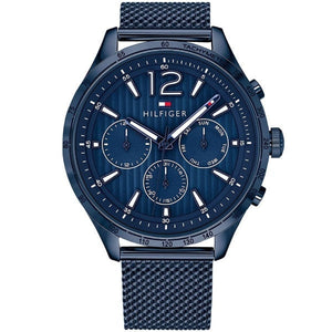  Shop Authentic Tommy Hilfiger Gavin Chronograph Blue Dial Blue Mesh Bracelet Watch for Men - 1791471 - Luxxuri