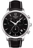  Shop Authentic Tissot T Classic Tradition Chronograph Black Dial Black Leather Strap Watch For Men - T063.617.16.057.00 - Luxxuri