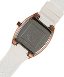  Shop Authentic Guess Raven Diamonds Rose Gold Dial White Silicone Strap Watch for Women - GW0105L3 - Luxxuri