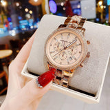 Shop Authentic Michael Kors Ritz Chronograph Rose Gold Dial Rose Gold Steel Strap Watch For Women - MK7223 - Luxxuri