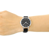  Shop Authentic Calvin Klein Even Black Dial Black Leather Strap Watch for Women - K7B231C1 - Luxxuri
