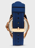  Shop Authentic Guess Interpid White & Rose Gold Dial Blue Silicone Strap Watch For Women - W0325L8 - Luxxuri