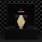  Shop Authentic Tudor Style Automatic Diamonds Gold Dial Two Tone Steel Strap Watch for Men - M12713-0007 - Luxxuri