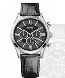  Shop Authentic Hugo Boss Ambassador Chronograph Quartz Black Dial Black Leather Strap Watch For Men - HB1513194 - Luxxuri