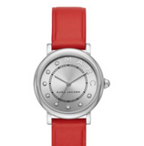  Shop Authentic Marc Jacobs Roxy Silver Dial Red Leather Strap Watch for Women - MJ1632 - Luxxuri