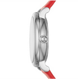  Shop Authentic Marc Jacobs Roxy Silver Dial Red Leather Strap Watch for Women - MJ1632 - Luxxuri