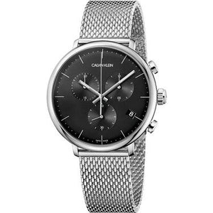  Shop Authentic Calvin Klein High Noon Chronograph Black Dial Silver Mesh Bracelet Watch for Men - K8M27121 - Luxxuri
