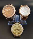  Shop Authentic Michael Kors Parker Chronograph Brown Dial Brown Steel Strap Watch For Women - MK5578 - Luxxuri