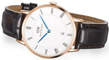  Shop Authentic Daniel Wellington Dapper York White Dial Brown Leather Strap Watch For Men - DW00100085 - Luxxuri