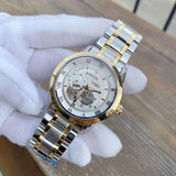  Shop Authentic Bulova BVA Skeleton Silver Dial Two Tone Steel Strap Watch for Men - 98A230 - Luxxuri