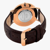  Shop Authentic Daniel Wellington Classic York Black Dial Brown Leather Strap Watch For Men - DW00100128 - Luxxuri