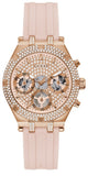  Shop Authentic Guess Heiress Diamonds Rose Gold Dial Pink Rubber Strap Watch for Women - GW0407L3 - Luxxuri
