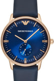  Shop Authentic Emporio Armani Classic Quartz Blue Dial Blue Leather Strap Watch For Men  - AR2071 - Luxxuri