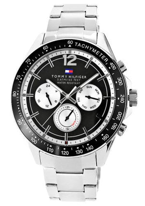  Shop Authentic Tommy Hilfiger Luke Quartz Black Dial Silver Steel Strap Watch for Men - 1791120 - Luxxuri