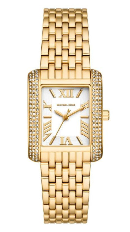  Shop Authentic Michael Kors Emery Pave Double Wrap White Dial Gold Steel Strap Watch for Women - MK4833 - Luxxuri