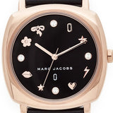  Shop Authentic Marc Jacobs Mandy Black Dial Black Leather Strap Watch for Women - MJ1565 - Luxxuri