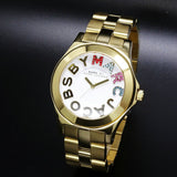  Shop Authentic Marc Jacobs Rivera White Dial Gold Steel Strap Watch for Women - MBM3137 - Luxxuri