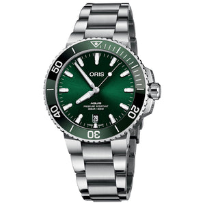  Shop Authentic Oris Aquis Date Green Dial Silver Steel Strap Watch for Men - 0173377304157-0782405PEB - Luxxuri