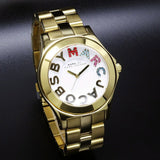  Shop Authentic Marc Jacobs Rivera White Dial Gold Steel Strap Watch for Women - MBM3137 - Luxxuri