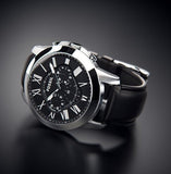  Shop Authentic Fossil Grant Chronograph Black Dial Black Leather Strap Watch for Men - FS4812 - Luxxuri