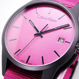  Shop Authentic Calvin Klein Tone Maroon Dial Maroon NATO Strap Watch for Men - K7K514UP - Luxxuri