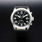  Shop Authentic Marc Jacobs Larry Chronograph Black Dial Black Leather Strap Watch for Men - MBM5033 - Luxxuri