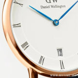  Shop Authentic Daniel Wellington Dapper York White Dial Brown Leather Strap Watch For Men - DW00100085 - Luxxuri
