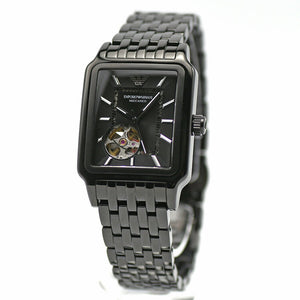  Shop Authentic Emporio Armani Meccanico Black Dial Black Steel Strap Watch For Men - AR60058 - Luxxuri