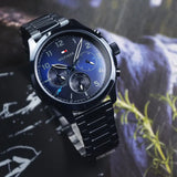  Shop Authentic Tommy Hilfiger Asher Chronograph Blue Dial Blue Steel Strap Watch For Men - 1791853 - Luxxuri