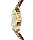 Shop Authentic Versace V-Twist Silver Dial Red Leather Strap Watch for for Women - VELS00519 - Luxxuri