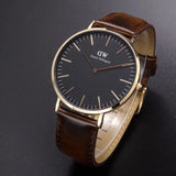  Shop Authentic Daniel Wellington Bristol Black Dial Brown Leather Strap Watch For Men - DW00100125 - Luxxuri