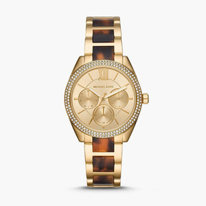  Shop Authentic Michael Kors Janelle Chronograph Gold Dial Two Tone Steel Strap Watch For Women - MK7133 - Luxxuri