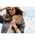  Shop Authentic Michael Kors Runway Quartz Orange Dial Gold Steel Strap Watch For Women - MK5930 - Luxxuri
