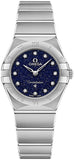  Shop Authentic Omega Constellation Manhattan Quartz Diamonds Blue Dial Silver Steel Strap Watch for Women - 131.10.25.60.53.001 - Luxxuri