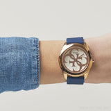  Shop Authentic Guess G Twist White Dial Blue Silicone Strap Watch For Women - W0911L6 - Luxxuri