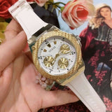  Shop Authentic Guess Zena Analog White Dial White Rubber Strap Watch For Women - W1094L1 - Luxxuri