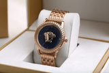  Shop Authentic Versace Palazzo Empire Black Dial Rose Gold Steel Strap Watch for Men - VERD00718 - Luxxuri