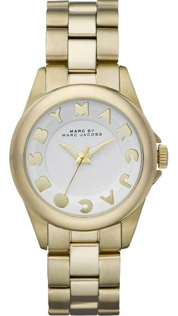  Shop Authentic Marc Jacobs Rivera White Dial Gold Steel Strap Watch for Women - MBM3134 - Luxxuri